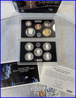 2019 S U. S. Mint 0.999 Silver Proof Set 10 Coins OGP/COA withReverse Proof W Cent