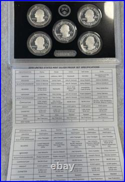 2019 S U. S. Mint 0.999 Silver Proof Set 10 Coins OGP/COA withReverse Proof W Cent 2019 S U. S. Mint 0.999 Silver Proof Set 10 Coins OGP/COA withReverse Proof W Cent