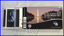 2019 S U. S. Mint 0.999 Silver Proof Set 10 Coins OGP/COA withReverse Proof W Cent 2019 S U. S. Mint 0.999 Silver Proof Set 10 Coins OGP/COA withReverse Proof W Cent