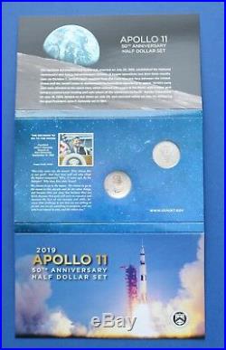 2019 (S) U. S. Mint Apollo 11 Proof Half Dollar Set (19CF) withpackaging ERROR