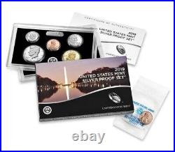 2019-S U. S. Silver Proof Set & W Mint Proof Lincoln Cent