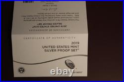 2019-S US Mint Silver Proof Quarter Set from 2019 Silver proof set in OGP withCOA