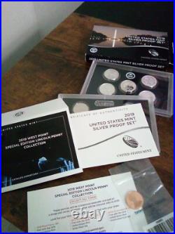2019-S US Mint Silver Proof Set (10 Coins) + Bonus 2019-W Lincoln Cent OGP COA