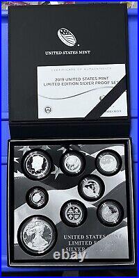 2019 S United States Mint Limited Edition Silver 8 Coin Proof Set in Original P