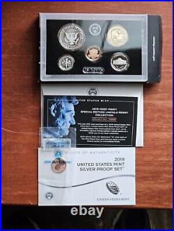 2019 Silver Proof Set Complete And COA W Penny New Release With Rev Cent 19RH