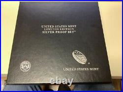 2019 U. S. Mint Limited Edition Silver Proof Set Original Box/coa