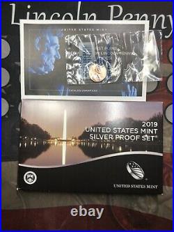 2019 US 1 Silver Proof Set + 1 Proof Set + 1 Uncirculated Sets with W Penny Lot