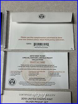 2019 US MINT SILVER PROOF SET & W REVERSE LINCOLN CENT PENNY 11 Coins FREE \uD83D\uDEA2