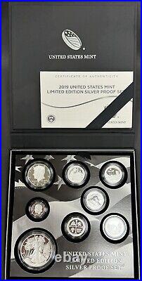 2019 US Mint Limited Edition 8pc Silver Proof Set & COA With Silver Eagle