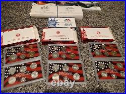 2019 United States Mint Silver Proof Set (10 Coins) in box with COA Excellent