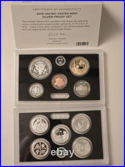 2019 United States Mint Silver Proof Set with Certificate of Authenticity (AE)