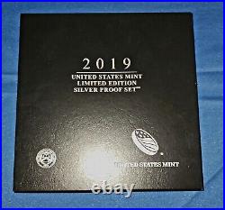 2019 Us Mint Limited Edition Silver Proof Set? 8 Coin? Box & Coa