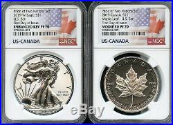 2019 W Pride Of Two Nations U. S. Set First Day Of Issue NGC Enh Rev/Mod PF70