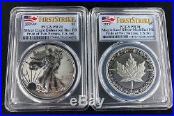 2019-W Pride of Two Nations 2pc Set PCGS PR70 First Strike Flags Label