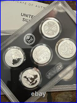 2019S Silver Proof Set National Parks complete 11pc set 1.509 oz of pure silver