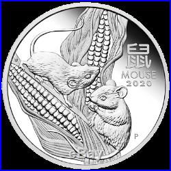 2020 Australia Lunar Year of the Mouse Silver Proof 3-Coin Set 2oz 1oz 1/2oz