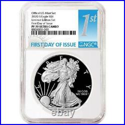 2020-S Limited Edition Proof Set $1 American Silver Eagle NGC PF70UC FDI First L