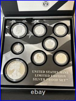 2020 S Limited Edition Silver Proof Set 8 Coin U. S. Mint Box COA Silver Proof