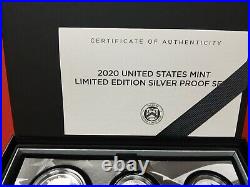 2020-S Limited Edition Silver US Mint Eight Coin Proof Set with Box and COA