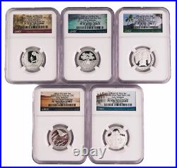 2020 S National Park Silver Quarter Set NGC PF70 Ultra Cameo Early Releases