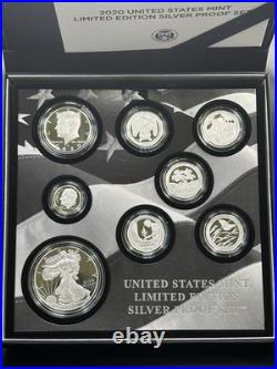 2020 S PROOF SILVER EAGLE LIMITED EDITION PROOF SET With COA from US Mint