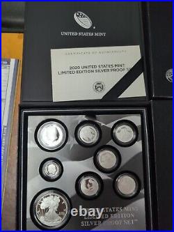 2020 S Proof Silver Eagle Limited Edition Proof Set In Ogp