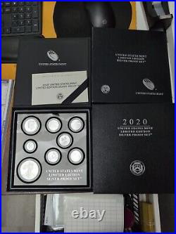 2020 S Proof Silver Eagle Limited Edition Proof Set In Ogp