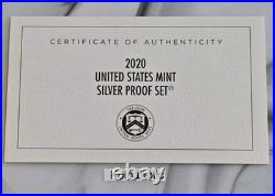 2020 S SILVER Proof Set + RARE W Reverse Proof Nickel, Pulled From Storage