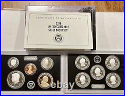 2020 S Silver Proof Set 10 Coin set With Box & COA low mintage BEAUTIFUL