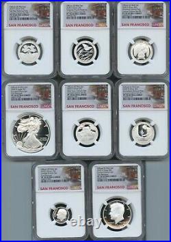 2020 S Silver Proof Set Limited Edition First Releases (8pc) NGC PF70 UC TROLLEY