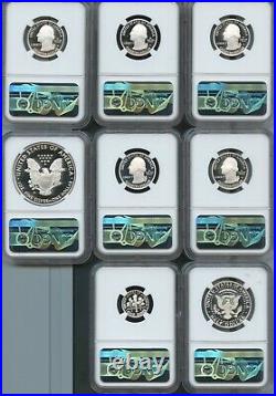 2020 S Silver Proof Set Limited Edition First Releases (8pc) NGC PF70 UC TROLLEY