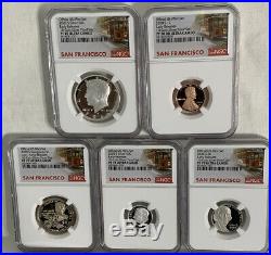2020 S Silver Proof Set NGC PF70 Early Releases 10 Coins Trolley Car Label