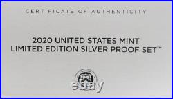 2020-S Silver Proof US Mint Limited Edition 8 Coin Set with Original Box & COA