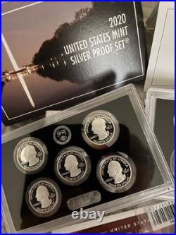2020-S U. S. Silver Proof Set Complete 11-Coin Set, with Box and COA