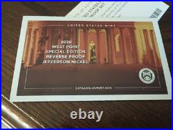 2020-S US Mint SILVER Proof Set. 10-coin set PLUS'W' Reverse Proof Nickel 2020-S US Mint SILVER Proof Set. 10-coin set PLUS'W' Reverse Proof Nickel