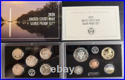 2020-S US Mint Silver Proof Set 10 Coins. 999 Fine Silver OGP & COA