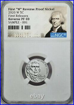 2020 SILVER PROOF SET with FIRST W REVERSE PF NICKEL, NGC REV PF69, FIRST RELEASES