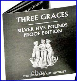 2020 Silver Proof £5 Three Graces, Alderney Mint Five Pounds. PCGS PR70 DCAM
