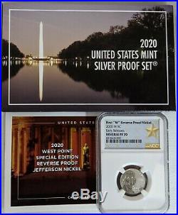 2020 Silver Proof Set 11 Coins Total with Reverse Proof W Nickel NGC PF70