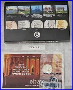 2020 Silver Proof Set 11 Coins Total with Reverse Proof W Nickel in Mint Package