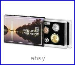 2020 U. S. MINT 10 COIN SILVER PROOF SET with 2020 W REVERSE PROOF NICKEL