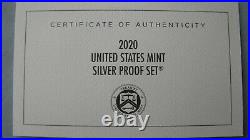 2020 U. S. MINT 11 COIN SILVER PROOF SET with W REVERSE PROOF NICKEL COMPLETE
