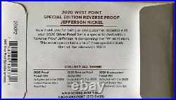 2020 U. S. S-MINT 11 COIN SILVER PROOF SET with WEST POINT REVERSE PROOF NICKEL