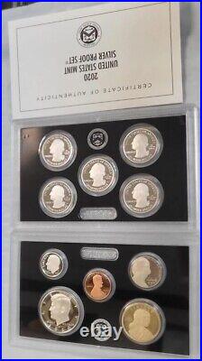 2020 US MINT SILVER PROOF SET With REVERSE PROOF NO NICKEL B657