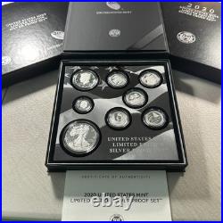 2020 US Mint Ltd Edition Silver Proof Set. 999 Silver Coins x8 OGP & COA(90589)