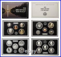 2020 US Mint Silver Proof Set (OGP) 10 coins No Proof W Nickel