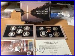 2020 United States Silver Proof Set 10 Coin Set With Reverse W Nickel Box COA