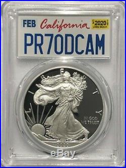 2020 W $1 Congratulations Set Pcgs Pr70 Long Beach First Day Issue Silver Eagle