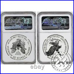 2021 $1 Ngc Reverse Pf 70 First Releases Silver Eagle 2 Coin Designer Set 21xj