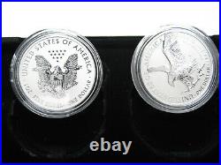 2021 American Eagle 1 Oz Silver Reverse Proof 2 Coin Set Designer Edition